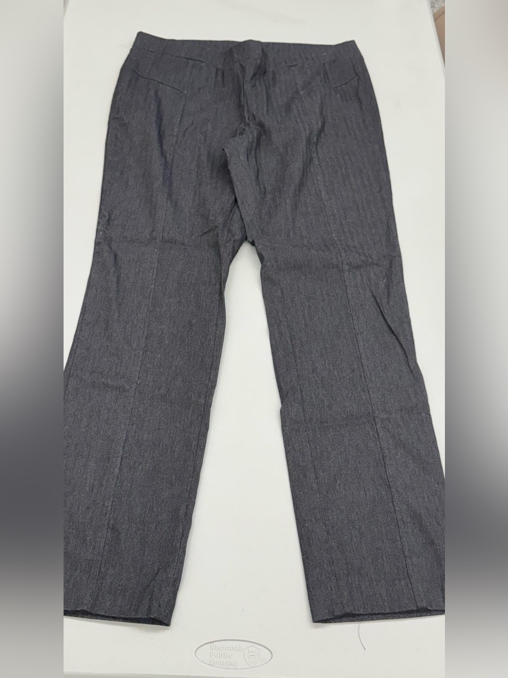 Rafaella Straight Leg Dress Pants in Charcoal Gray